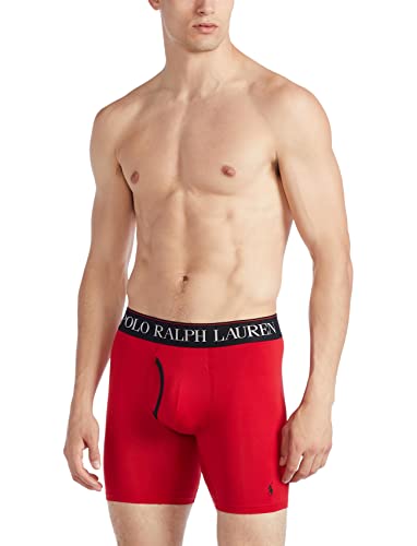Image of POLO RALPH LAUREN Men's Underwear Boxer Briefs Pack, 3-Pack, 4D Flex Cooling Microfiber Underwear, Wicking Boxer Briefs