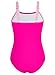 Belovance Girls Swimsuits One Piece Bathing Suit Solid Color Blocking Tween Swimming Suit Summer Modest Beach Swimwear Adjustable Straps Quick Dry Size 13 14 (14Y, Hotpink)