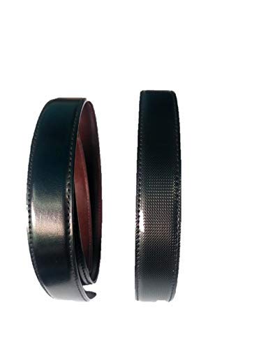 mens stylish pu leather black&brown combo pack of 2 belt patta (without buckle)