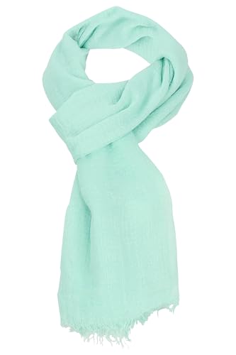 malito - Damen Modeschal aus Viskose - leichter Schal Unifarben - dünnes Halstuch - weich & atmungsaktiv S604 - (Mint)