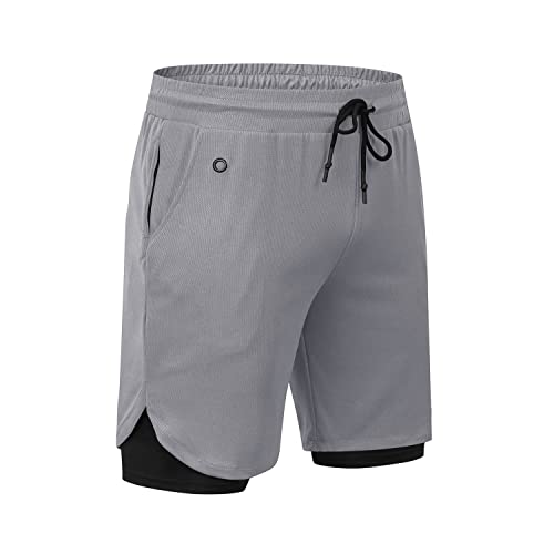 COTOP Sporthose Herren Kurz 2 in 1, Laufhose mit innenhose, Running Shorts...
