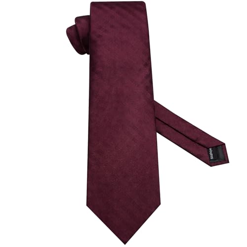 Image of Hi-Tie 70 inches Ties for Men Silk Extra Long Necktie and Pocket Square Cufflinks Set Men Big and Tall Tie Business