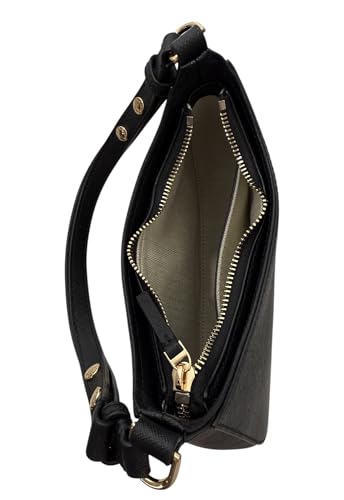 Image of Tory Burch Women's Emerson Zip Shoulder Bag (Black)