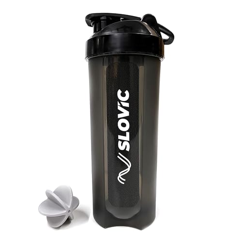 SLOVIC Shakers for Protein Shake, Plastic Free Gym Bottles for Men, Odor free Protein Shaker Bottles for Protein Shake, Leakproof Gym Shaker Bottle