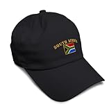 Speedy Pros Soft Baseball Cap South Africa Flag A Embroidery Flags World Cup Soccer Twill Cotton Embroidered Dad Hats for Men & Women Black Design Only