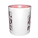 Custom Photo Mugs with Personalized Text, Design Your Own Mug, Customized Large Tea Cup with Business Logo, Custom Ceramic Coffee Mugs, Double-Sided Printing Drinking Cup, Pink, 3.3