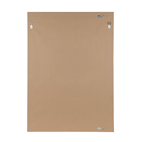 Designovation Beatrice Framed Decorative Rectangle Wall Mirror, 27X39, Walnut Brown #TOP4