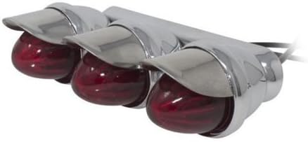 Fenix Lowrider Triple Mini Bee - Luz de bicicleta con visera cromada, color rojo