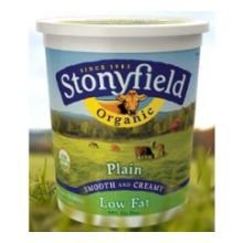 StonyfieldFarm Organic Low Fat Plain Yogurt, 32 Ounce - 6 per case.