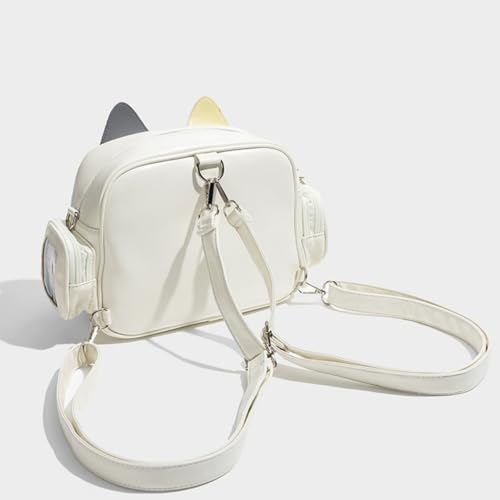 Image of Kawaii Ita Bag Backpack with Insert Cute Cat Crossbody Shoulder Bag Big Capacity Japanese Pin Display Bag (Tricolor)