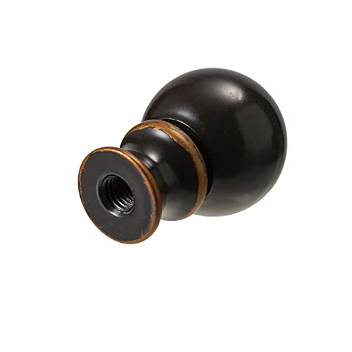 Image of Oil Rubbed Bronze 2PCS Ball Finials for Table & Floor Lamps - 1.5 In High, 1 /4-28 In Base - Lamp Topper Knob
