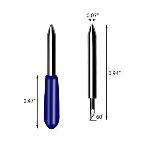 Image of 30 Pcs Replacement Blades for Cricut Explore Air 2 - 60 Degree Cutting Plotter Blades (Blue)