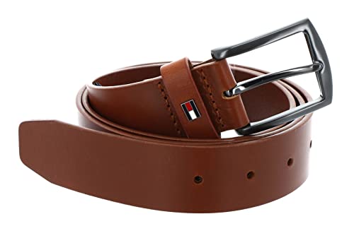 Tommy Hilfiger Herren Denton Leather 3.5 Gürtel, Cognac, 80