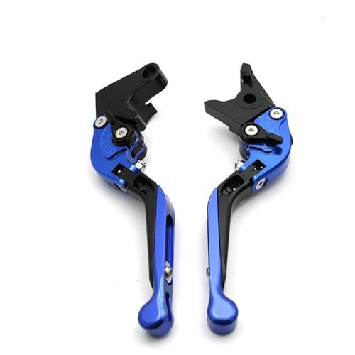 Kompatibel Klappbare Bremskupplungshebel Für Triumph STREET TWIN 2016 Motorrad, Verstellbarer Griff(Blau)