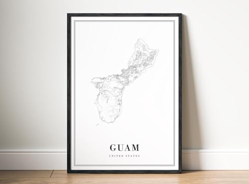 momima Guam Map Print Guam United States Map Poster Guam Map Guam Black And White Map Wall Art Guam Sketch Map