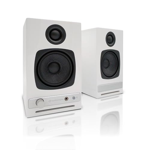 Image of Audioengine A2-HD (HD3) Wireless Bluetooth PC and Computer Desktop Speakers with aptX HD - USB, RCA, Headphone Compatible