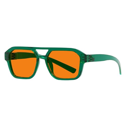 Eyekepper Amber Blue Light Blocking Glasses Men Women Green Pilot Frame