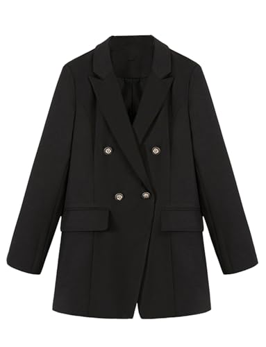Blazer Double Boutonnage Femme Veste de Costume Chic pour Bureau et Quotidien