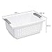 Sterilite 16628006 Medium Stacking Basket, White Basket w/ Titanium Accents, 6-Pack