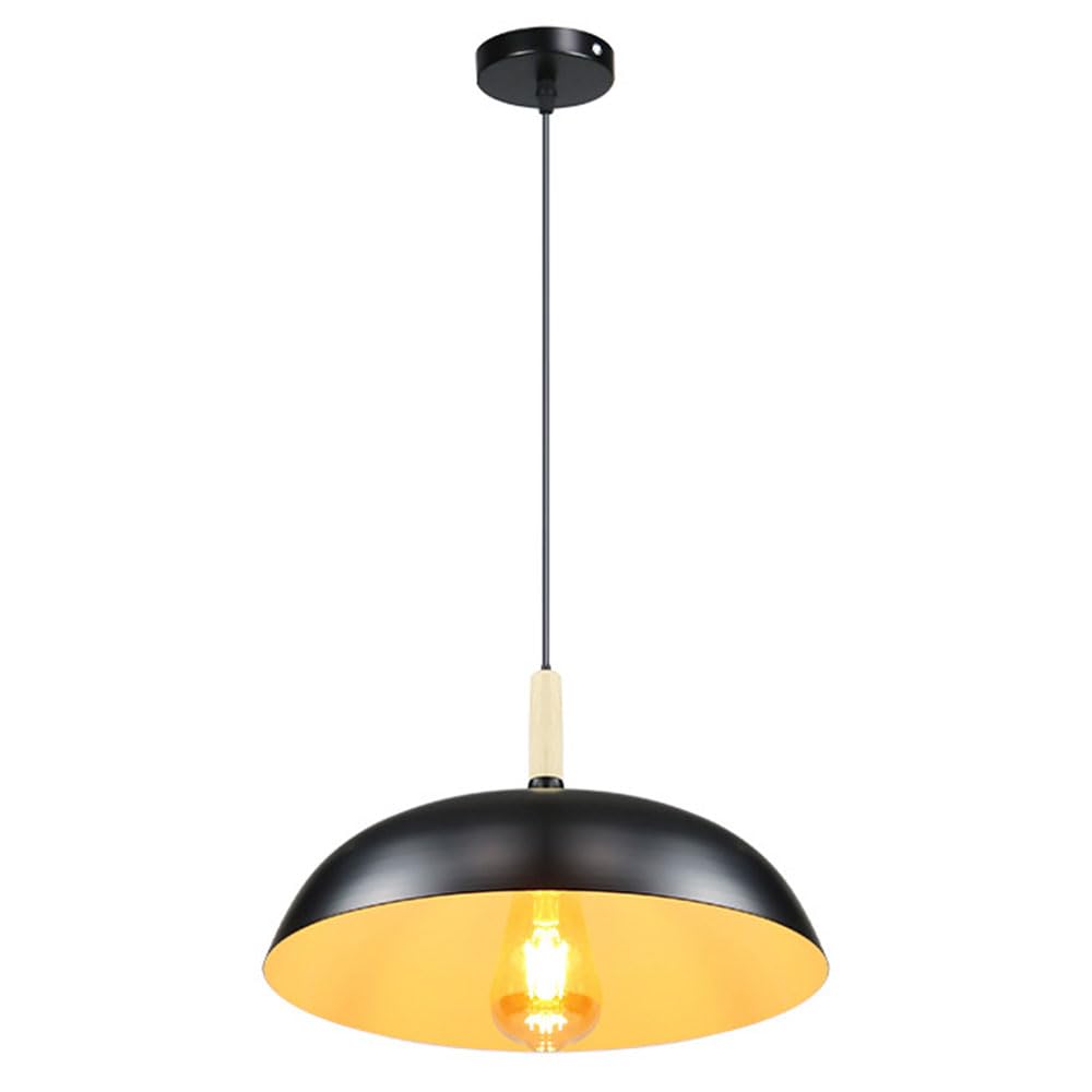 Suspension E26 en chêne et fer forgé pour un lustre chic de style français