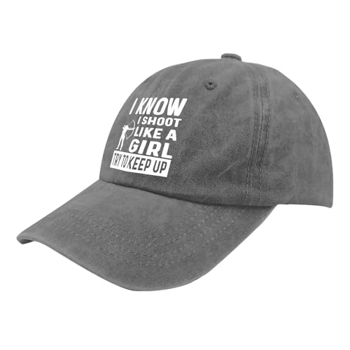 I Know I Shoot Like A Girl Try to Keep Up Cap Hat Golf Hats Men Gifts for Boyfriends Cool Caps2
