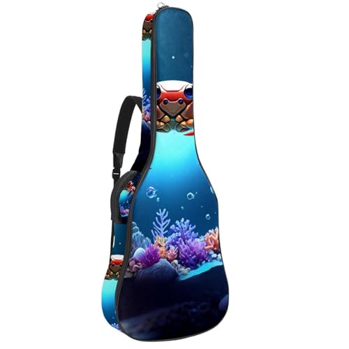 Sac pour guitare acoustique de 42.9 pouces avec poches de rangement et motif original