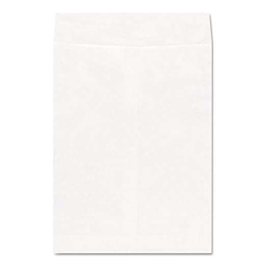 Tyvek Envelope, 9 x 12, White, 100/Box, Sold as 1 Box