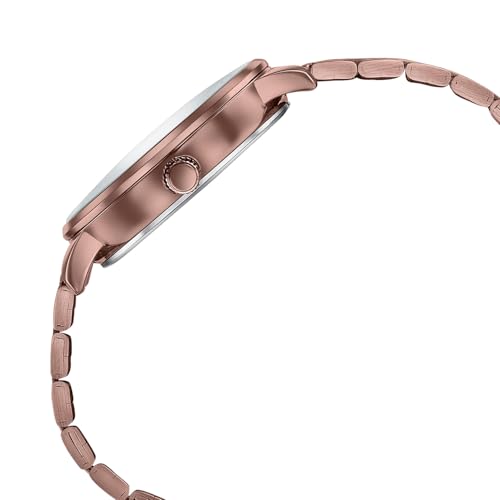 Image of Sonata Verve Quartz Analog with Brown Dial Brown Sheet Metal Strap Watch for Women - 87102QM01