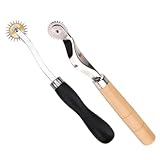 Parliky 2 pezzi Rotella da Cucito per Tracciatura Punta Ago con Manico Ergonomico Strumento Pratico per Tessuti e Artigianato Ruota Segna Punti Affilata e Durevole