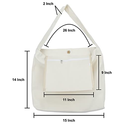 Bolsa de lona grande con cierre magnético, diseño sencillo miniatura 6
