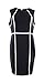 Calvin Klein Women's Petite Sleeveless Piped Sheath Dress