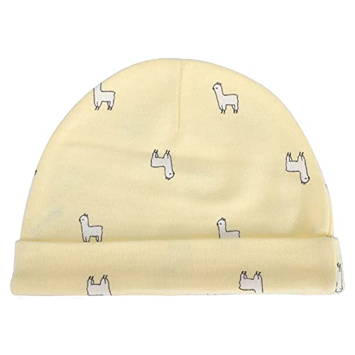 LACOFIA Pasgeboren Beanie Hoeden Baby Meisjes Katoen Bedrukte Muts Unisex Baby Top Knoop Essentiële Petten Pakket 3 - Image 6