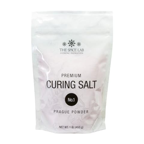 The Spice Lab Curing Salt #1 (1 Lb Bag) Pink Curing Salt (Prague Powder 1) 6.25% Sodium Nitrite Curing Salt for Meat, Game, Bacon Cure, Brining Salt, Jerky Cure, Brisket & Corned Beef - Made in USA Cover
