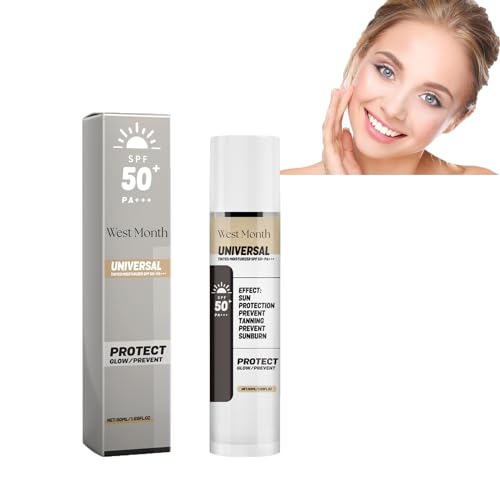 Crema De Protección Facial Con Color Todo En Uno, Protector Solar No Pegajoso Tamaño Viaje, Protector Solar Hidratante Protector Universal Para Todo Tipo De Piel, Crema Hidratante Protectora (1pcs)