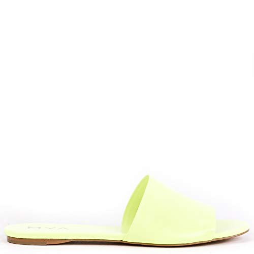 Rasteira Glitzy Couro Neon Amarelo 34