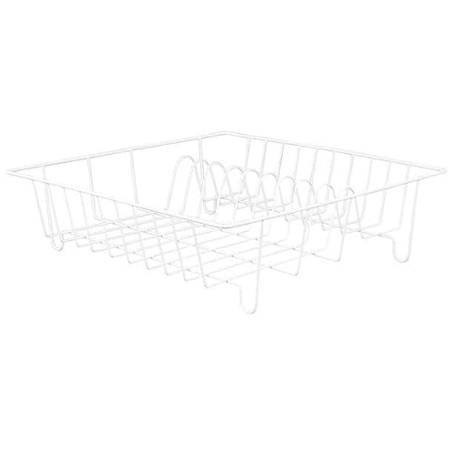 ReWu Geschirrabtropfkorb - Weiß - Abtropfgestell Geschirr Geschirrablage Korb Metall Abtropfschale Abtropfgitter Küchenaccessoire 34,5 x 34,5 cm ReWu Geschirrabtropfkorb - Weiß - Abtropfgestell Geschirr Geschirrablage Korb Metall Abtropfschale Abtropfgitter Küchenaccessoire 34,5 x 34,5 cm