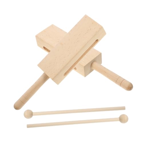 SUPVOX Wooden Block Percussion Instrument Mallets Rhythm Stick Set for Musician