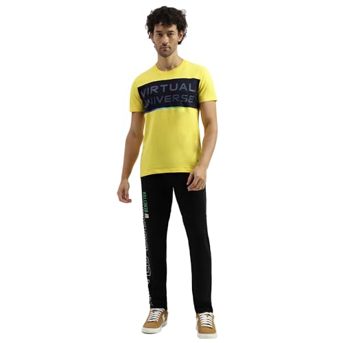 Image of UNITED COLORS OF BENETTON Men's Regular Mid Rise Track Pants