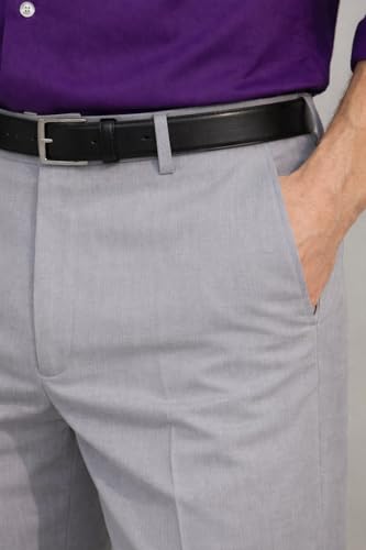 Image of Louis Philippe Men's Slim Fit Everyday Smart Wear Comfort Stretch Work Ready Textured Formal Trouser