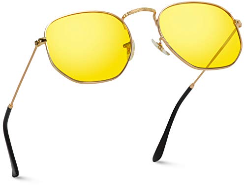 WearMe Pro Polarized Rounded Hexagon Retro Sunglasses