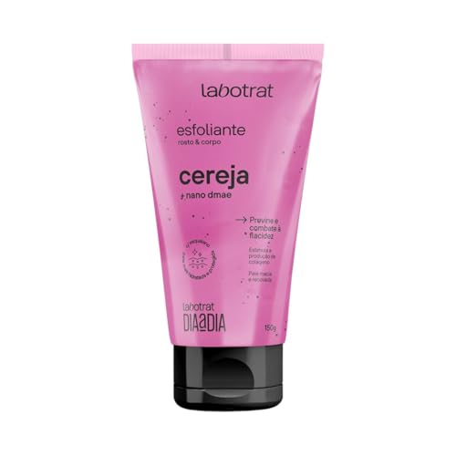 Kit Labotrat Cereja - Esfoliante 150g, Hidratante 190ml e Sabonete Líquido 190ml - Limpeza, Hidrataç