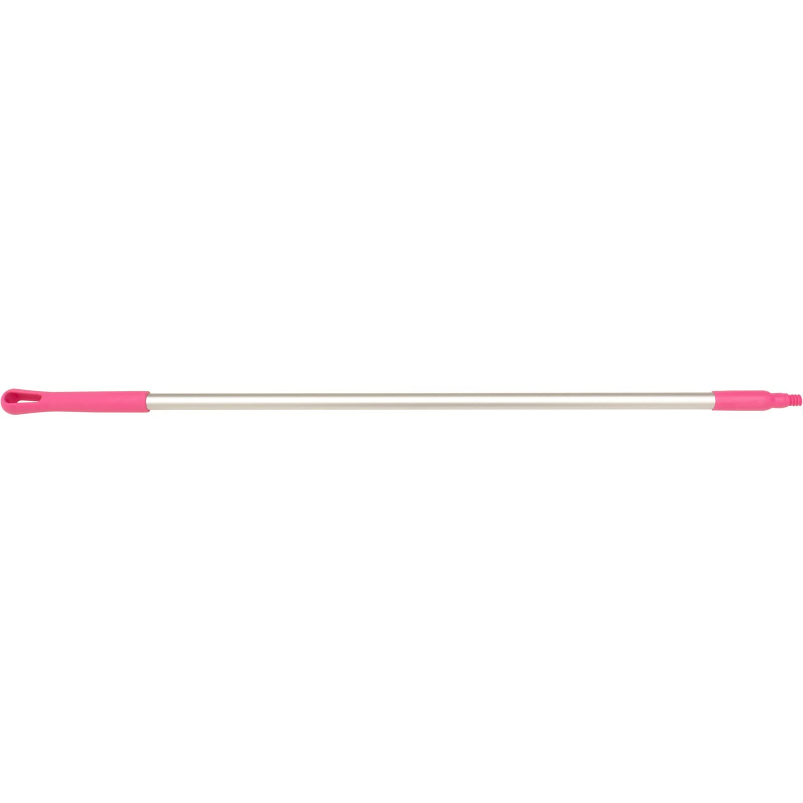 SPARTA Adjustable Aluminum Broomstick, 48” Mop and Broom Handle Replacement with Color-Coded System for Environments with Harsh Cleaning Agents, Aluminum, 48 Inches, Pink