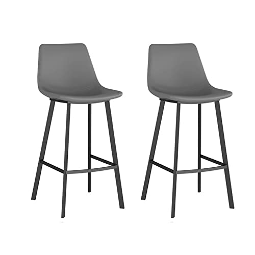 Taburete de Bar, Juego de taburetes de bar para mostrador, altura del mostrador, taburetes de bar, juego de 2 taburetes de bar de cuero sintético, sillas de bar para desayuno, cocina, taburetes para m