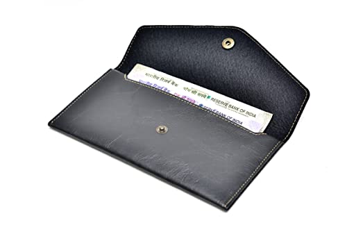 Image of YOUR GIFT STUDIO : Classy Minimal Clutch + Men's Wallet | Couple Gifts (Black)