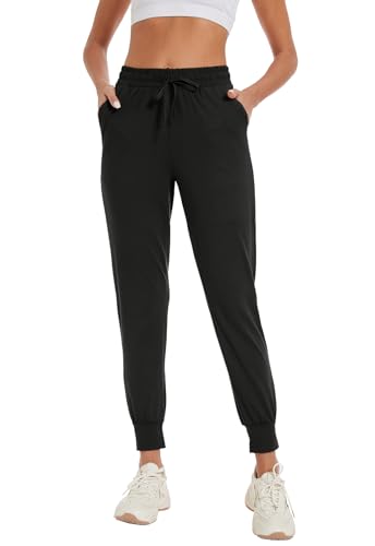 BATHRINS Women Tapered Joggers with Pockets – Casual Yoga High Waist Sweatpants3