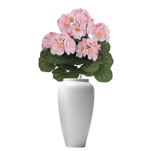 Plantas Falsas Al Aire Libre - Plantas De Geranio Artificial | Flores De Geranio Falso Realista, Plantas Falsas Resistentes A Los Rayos UV para Decoración del Jardín, Acentos De Patio, Bodas, Centros