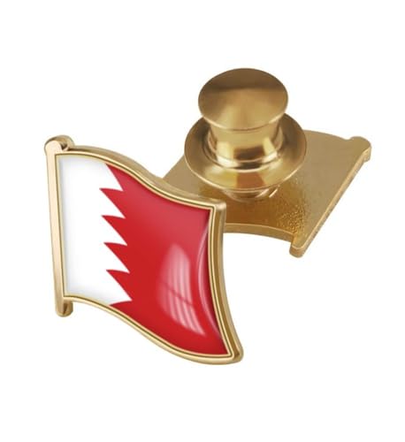 Image of vmcoatdu Country Flag Backs Locking Pin Keepers Locking Clasp Pin Badge International Travel Brooch Metal Alloy Souvenir Pin 0.75x0.7 Inch Small Pin