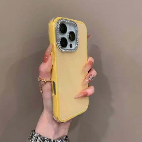 Coque de téléphone paillettes jaune bonbon iPhone 13 pour vos sorties en ville