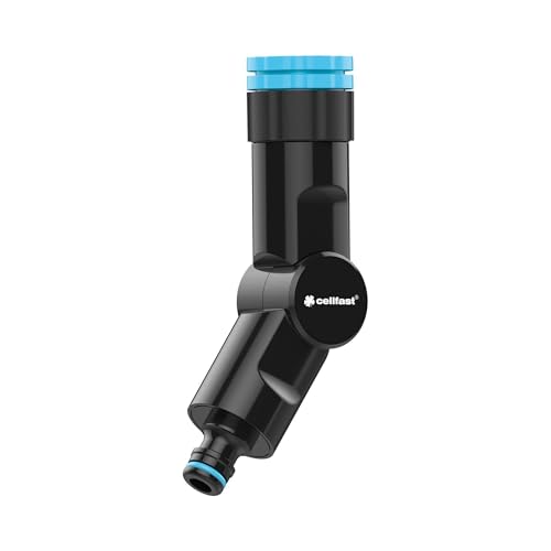 Cellfast Valvola a gomito universale con filetto femmina, attacco rapido ERGO in plastica ABS, G1/2", G3/4", G1", 53-250