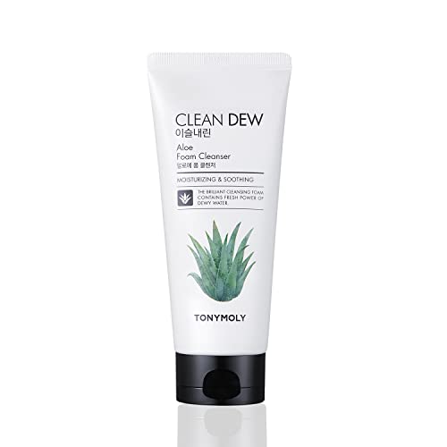 TONYMOLY Clean Dew Aloe Foam Cleanser with...